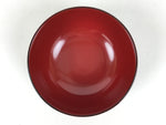 Japanese Natural Lacquered Wooden Rice Bowl Owan Vtg Wajima Nuri Red Brown LB162