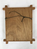 Japanese Nihongami Woman Painted Clay Face Framed Vtg Awaji Joruri Ningyo FL270