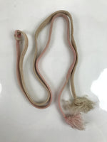Japanese Obijime Obi Sash Kimono Accessory Silk Kumihimo Cord Pink Beige OJ220