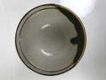 Japanese Oribe Ware Ceramic Yunomi Teacup Vtg Pottery Beige Green Yakimono TC562