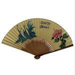 Japanese Paper Folding Fan Sensu Lacquered Bamboo Frame 1975 Expo Okinawa 4D899