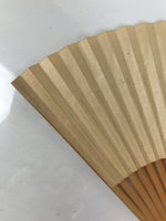 Japanese Paper Folding Fan Sensu Vtg Bamboo Frame Beige Pink Gold Design 4D910