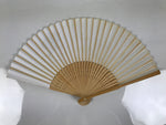Japanese Paper Folding Fan Sensu Vtg Bamboo Frame Bicycle Racing Black 4D934