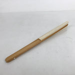 Japanese Paper Folding Fan Sensu Vtg Bamboo Frame Black Kanji Flowers 4D869