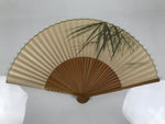 Japanese Paper Folding Fan Sensu Vtg Bamboo Frame Ise Ebi Shrimp Plants 4D897