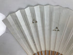 Japanese Paper Folding Fan Sensu Vtg Bamboo Frame Sakura Petal Water Wave 4D954
