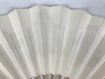 Japanese Paper Folding Fan Sensu Vtg Kanji Flowers Long Life Bamboo Frame 4D995
