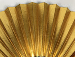 Japanese Paper Folding Fan Sensu Vtg Lacquered Bamboo Gold Silver Formal 5D7