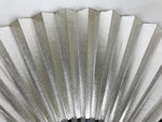Japanese Paper Folding Fan Sensu Vtg Lacquered Bamboo Gold Silver Formal 5D7