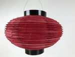 Japanese Paper Hanging Lantern Vtg Candle Holder Small Round Red Decor LT92