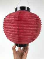Japanese Paper Hanging Lantern Vtg Candle Holder Small Round Red Decor LT92