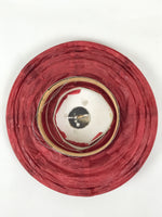 Japanese Paper Hanging Lantern Vtg Chochin Candle Holder Small Round Pink LT101