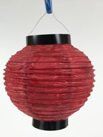 Japanese Paper Hanging Lantern Vtg Chochin Candle Holder Small Round Pink LT102