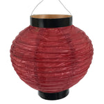 Japanese Paper Hanging Lantern Vtg Chochin Candle Holder Small Round Pink LT102