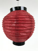 Japanese Paper Hanging Lantern Vtg Chochin Candle Holder Small Round Pink LT103