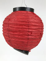 Japanese Paper Hanging Lantern Vtg Chochin Candle Holder Small Round Pink LT106