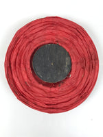 Japanese Paper Hanging Lantern Vtg Chochin Candle Holder Small Round Pink LT106