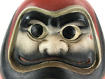 Japanese Plaster Daruma Piggy Bank Saving Box Vtg Figurine Red Auspicious BD912