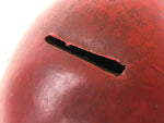Japanese Plaster Daruma Piggy Bank Saving Box Vtg Figurine Red Auspicious BD912