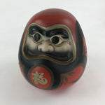 Japanese Plaster Daruma Piggy Bank Saving Box Vtg Figurine Red Auspicious BD912