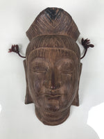 Japanese Plaster Kannon Maitreya Bodhisattva Mask Vtg Buddhist Wall Decor OM95