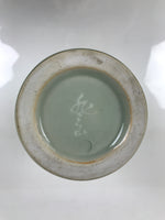 Japanese Porcelain Celadon Flower Vase Vtg Ikebana Kabin Green Leaf Seiji FK213