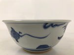 Japanese Porcelain Donburi Bowl Soba Udon Noodle Soup Blue White Sometsuke Y398