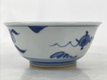 Japanese Porcelain Donburi Bowl Soba Udon Noodle Soup Blue White Sometsuke Y402