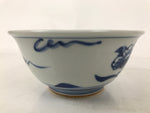Japanese Porcelain Donburi Bowl Soba Udon Noodle Soup Blue White Sometsuke Y403