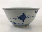 Japanese Porcelain Donburi Bowl Soba Udon Noodle Soup Blue White Sometsuke Y404