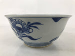 Japanese Porcelain Donburi Bowl Soba Udon Noodle Soup Blue White Sometsuke Y405