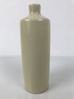 Japanese Porcelain Flower Vase Vtg Ikebana Kabin Cylindrical Pale Yellow FK219