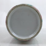 Japanese Porcelain Flower Vase Vtg Ikebana Kabin Pink Camellia Tsubaki FK132