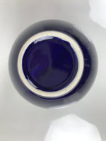 Japanese Porcelain Flower Vase Vtg Kabin Blue Peacock Bird Gold Floral FK218