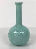 Japanese Porcelain Pottery Flower Vase Ikebana Kabin Crane Bird Celadon FK207