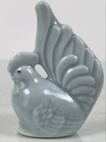 Japanese Porcelain Rooster Toothpick Holder Youjitate Zodiac Figurine Blue Y535