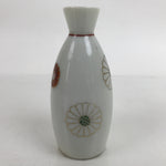 Japanese Porcelain Sake Bottle Tokkuri Vtg Ichi-Go Gold Chrysanthemum TS709
