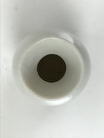 Japanese Porcelain Sake Bottle Tokkuri Vtg White Green Line Brick Pattern TS824