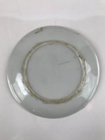 Japanese Porcelain Small Plate Kozara Vtg Plum Blossom Sun Black White PY691