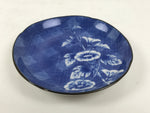 Japanese Porcelain Small Plate Kozara Vtg Sara Morning Glory Asagao Blue Y362