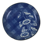 Japanese Porcelain Small Plate Kozara Vtg Sara Morning Glory Asagao Blue Y372