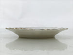 Japanese Porcelain Small Plate Mamezara Vtg Side Dish Pink Peony White Gold Y430