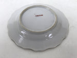 Japanese Porcelain Small Plate Mamezara Vtg Side Dish Pink Peony White Gold Y431