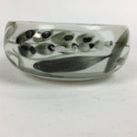 Japanese Porcelain Snack Bowl Kashiki Pottery Round Black Brush Design PP772