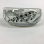 Japanese Porcelain Snack Bowl Kashiki Pottery Round Black Brush Design PP773