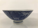 Japanese Porcelain Sometsuke Rice Bowl Owan Vtg Kobachi White Blue Bamboo Y514