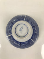 Japanese Porcelain Sometsuke Rice Bowl Owan Vtg Kobachi White Blue Bamboo Y515
