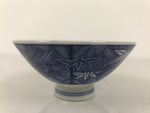 Japanese Porcelain Sometsuke Rice Bowl Owan Vtg Kobachi White Blue Bamboo Y516