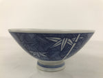 Japanese Porcelain Sometsuke Rice Bowl Owan Vtg Kobachi White Blue Bamboo Y516