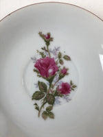 Japanese Porcelain Teacup Saucer Small Plate Meimeizara Vtg Kozara Roses PY640